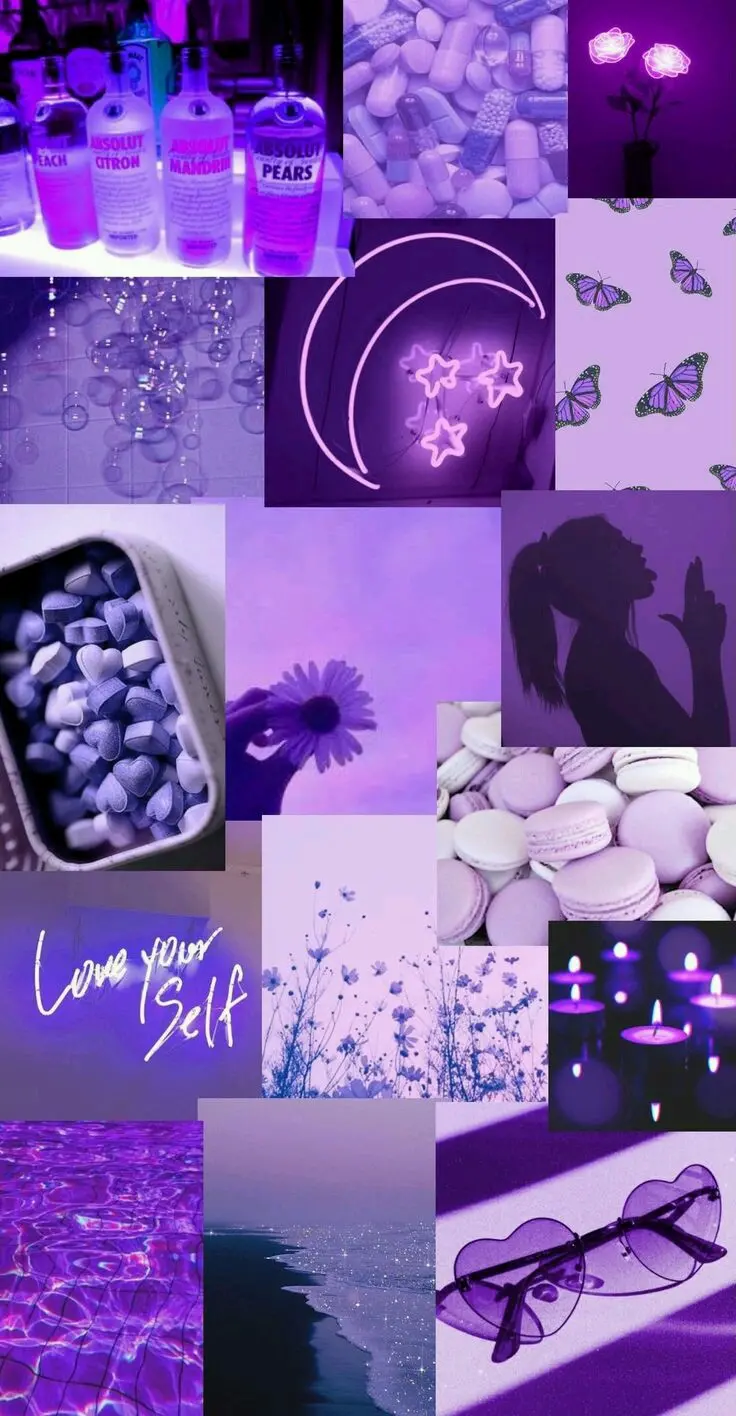 Download High-Quality Wallpaper of Pool and Purple Candles