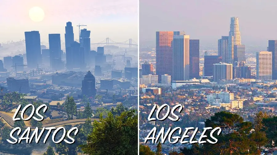 Los Santos City in GTA V Grand Theft Auto V