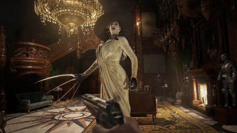 Ethan Winters vs Lady Dimitrescu in Resident Evil Village