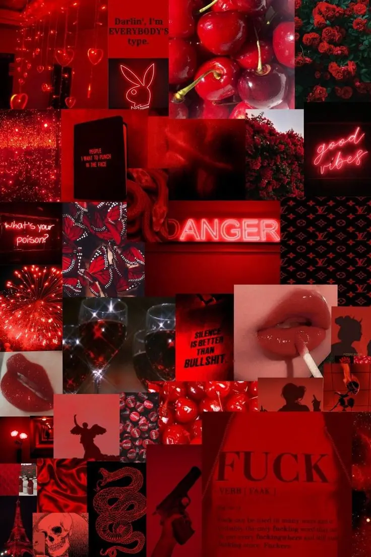 Red Mosaic Profile Picture for Social Media