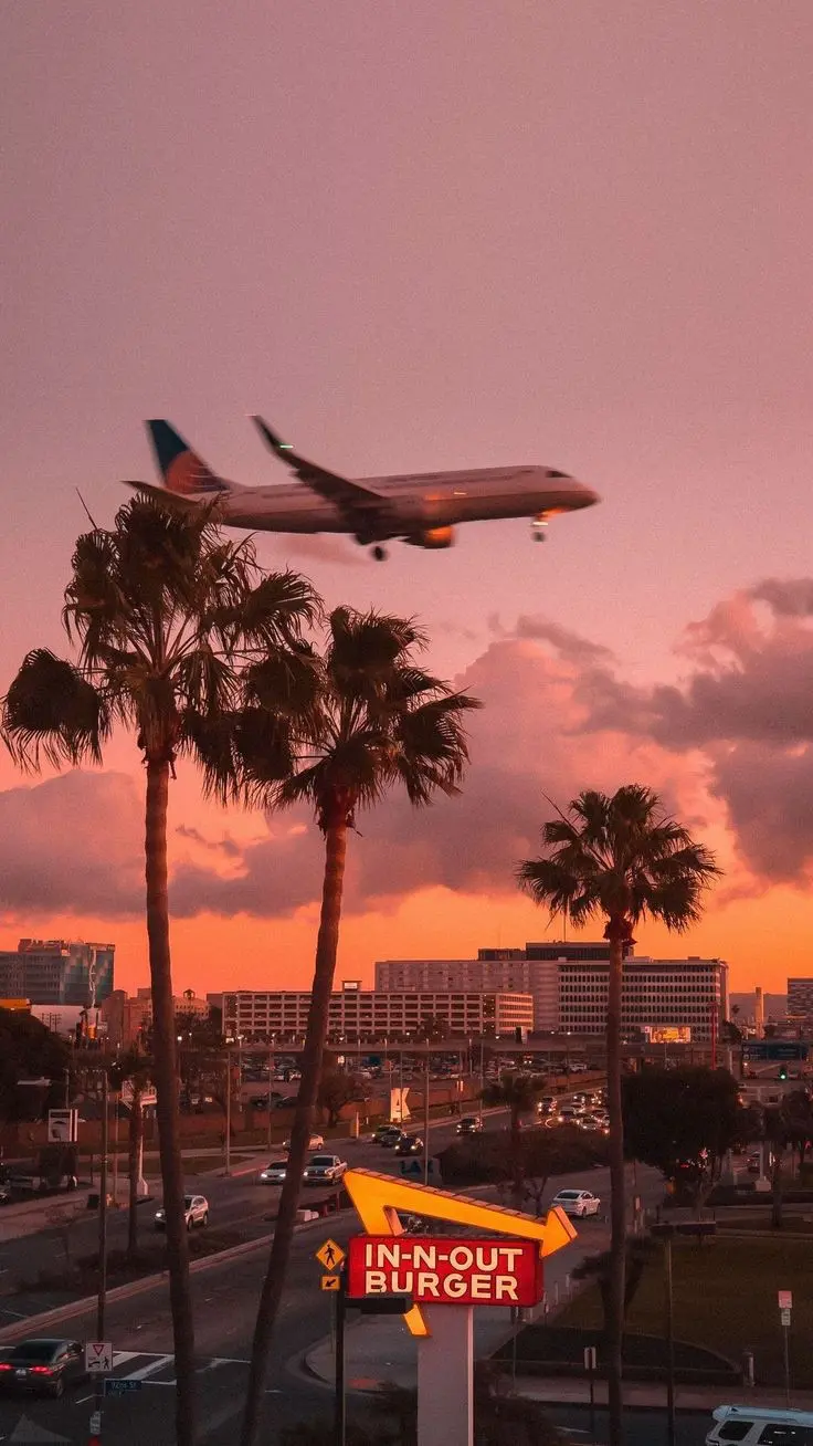 Download Passenger Airplane Above City Profile Picture