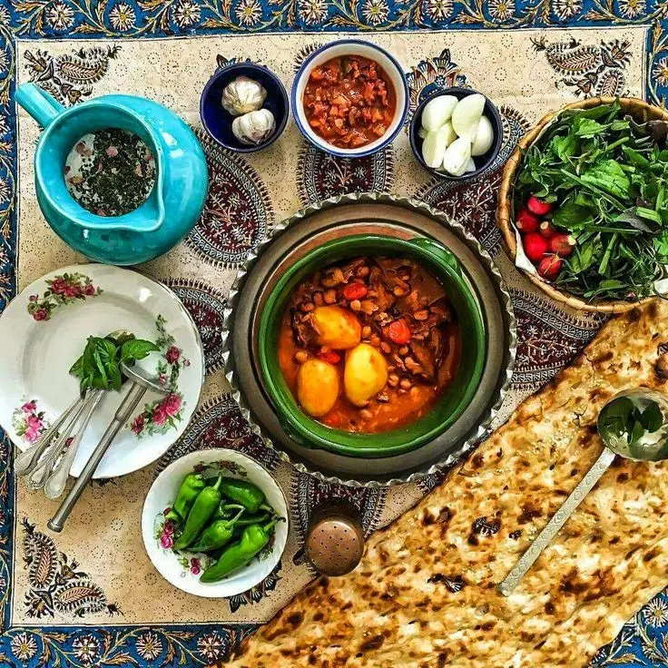 Traditional Abgoosht Decoration Photo for Food Bloggers