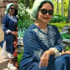 Elnaz Shakerdoost in simple attire