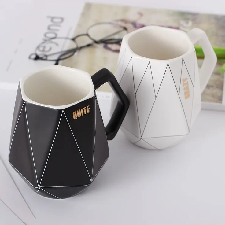 Black and White Matching Mugs - Perfect for Couples
