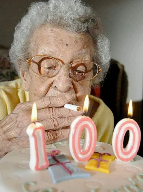 Download Image of 100th Birthday Cake for an Elderly Woman