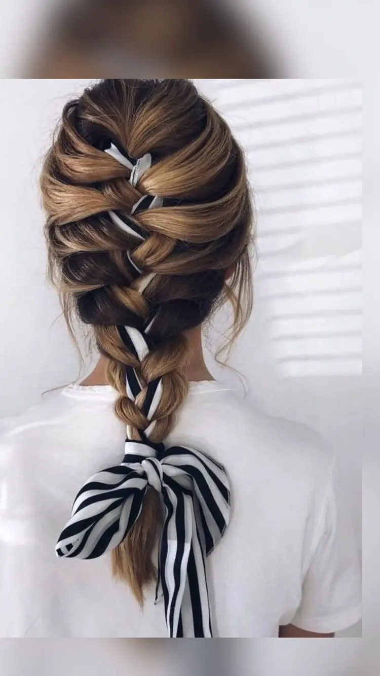 Photo of Bandana Used in Braided Hair