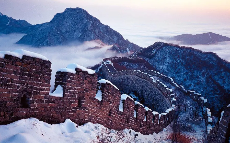 Great Wall of China Winter View in High Quality