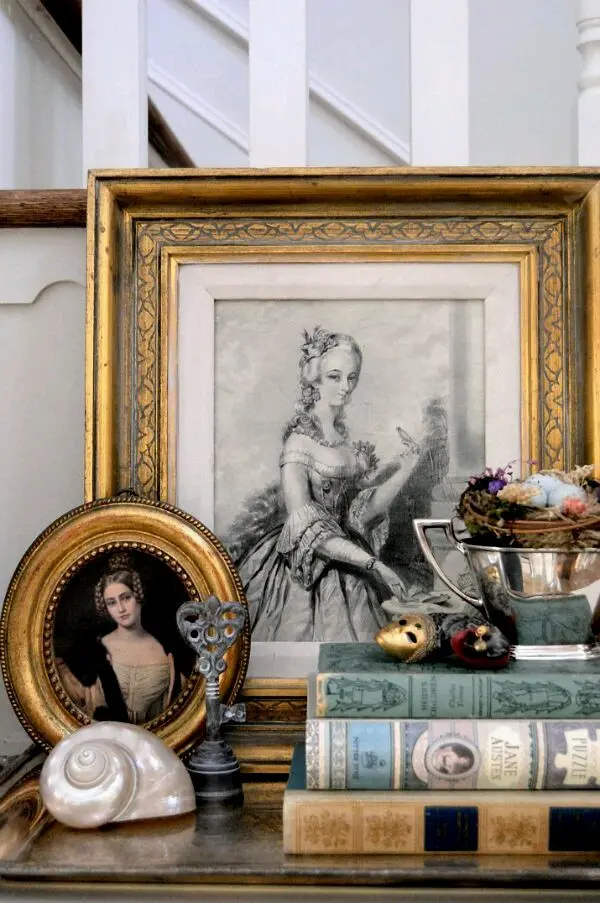Image of Old Book with Famous Person and Photo Frame