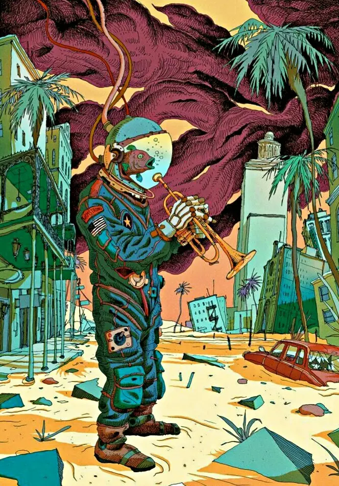 Download High-Quality Profile Image of Astronaut Loving Music
