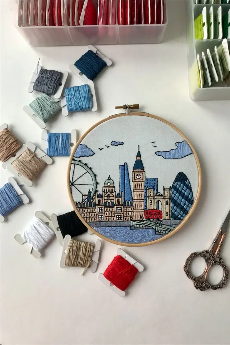 Download Embroidered New York City Profile Picture