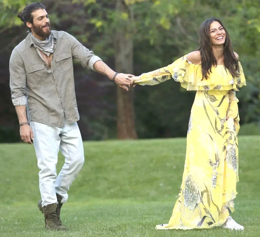 Can Yaman with Demet Özdemir Photo