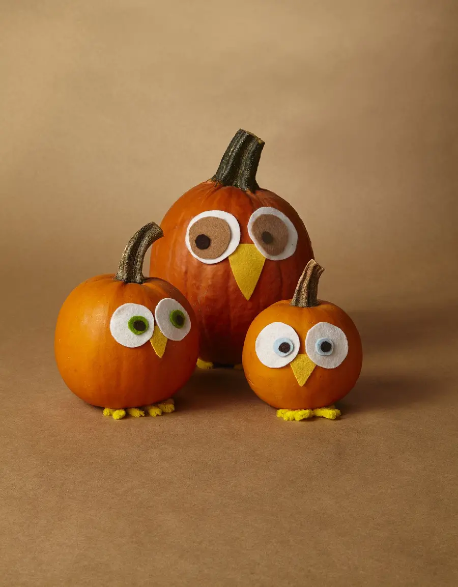 Collage Pumpkin Decor for Halloween with Kids