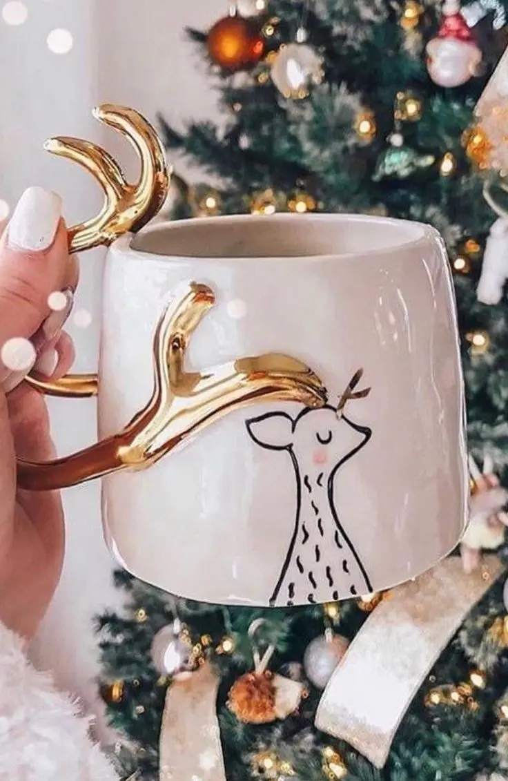 Deer Design Unique Mug - Creative and Luxurious Ceramic Mug