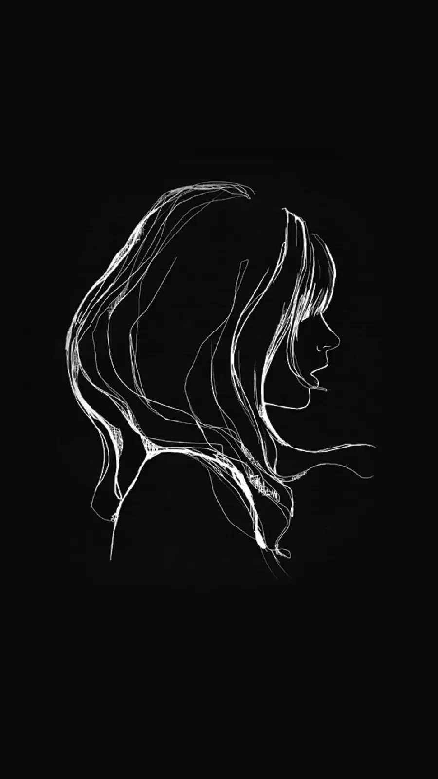 Black and White Girl Profile Picture for Social Media - Emotional and Artistic