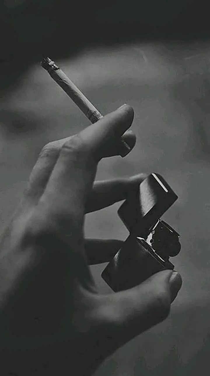 Boy with Cigarette Profile and Wallpaper