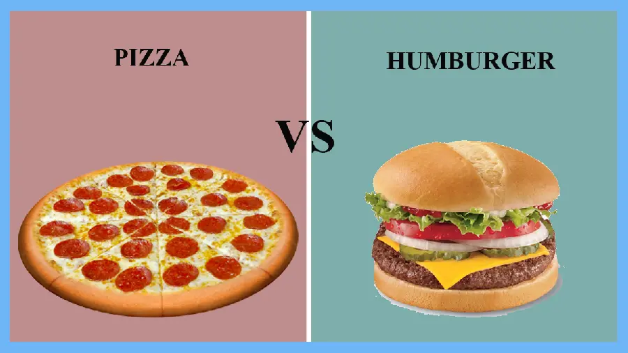Burger and Pizza Photo for Fast Food Lovers