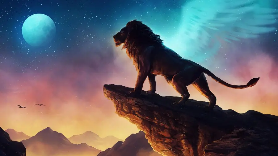 HD Lion in the Jungle Image