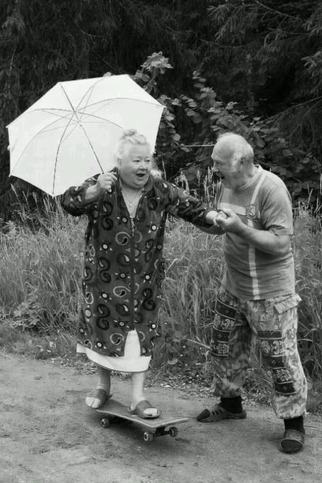 Download Image of Elderly Couple Playing Together