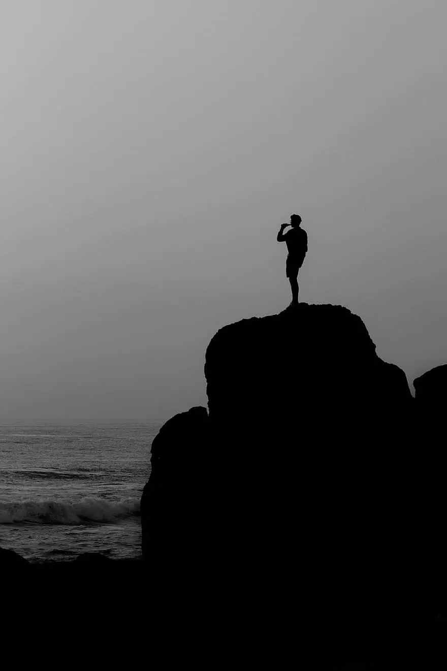 Sad and Emotional Boy Profile Picture Black and White