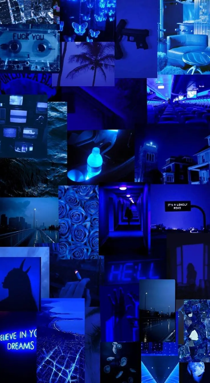 Blue Mosaic Background for Instagram Highlights
