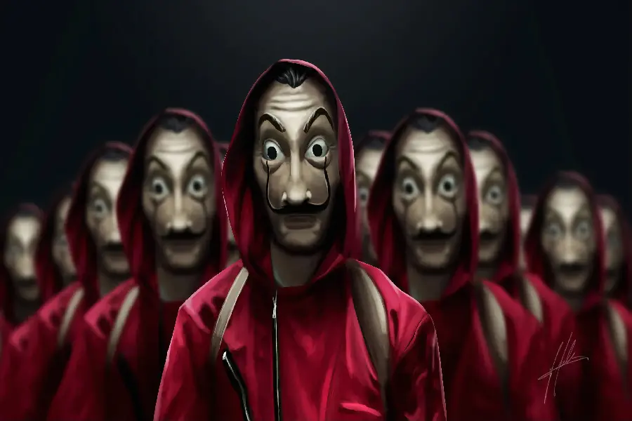 Salvador Dali Masks in Money Heist Series