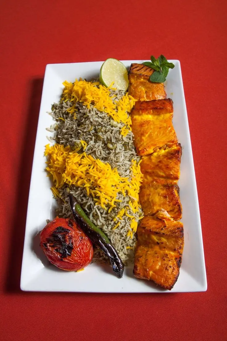 Herb Rice with Fish Photo