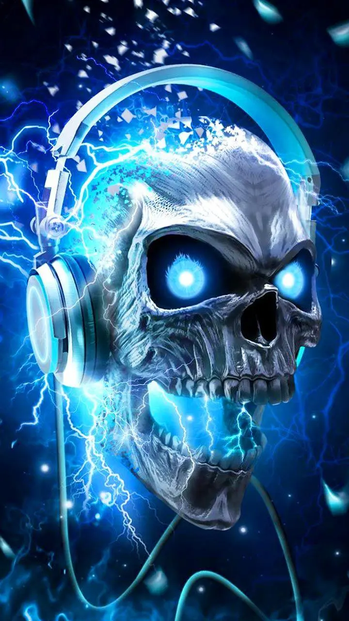 Download Blue Skull Image in 4K and HD