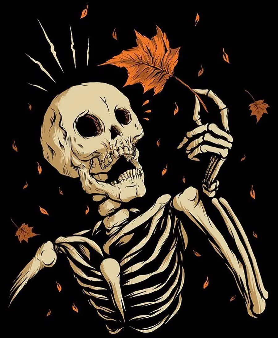 Skeleton Halloween Profile Picture for Social Media