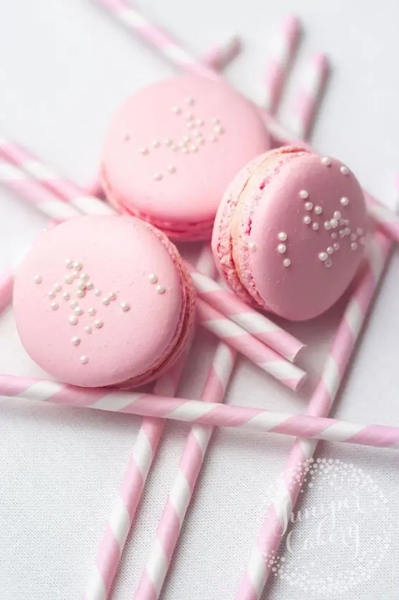 Pink Macaron Dessert Photos
