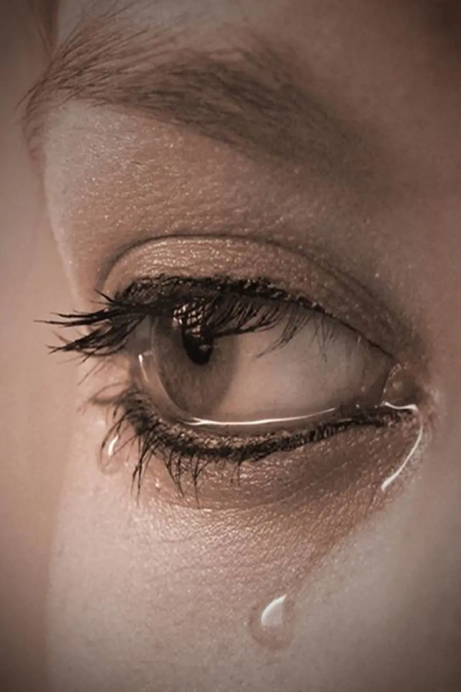 Beautiful Crying Girl Eye Picture