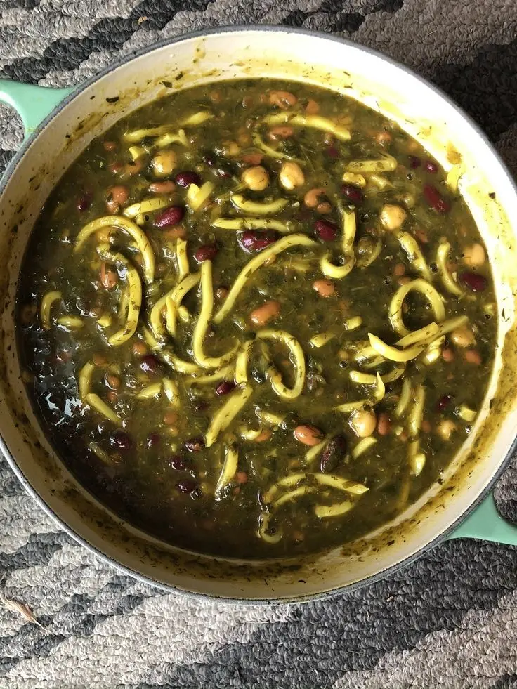 Ash Reshteh with Dried Herbs Photo for Food Bloggers