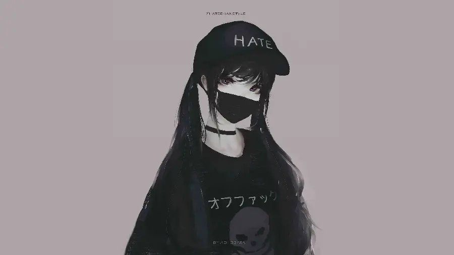 Photo of Anime Girl with Mask