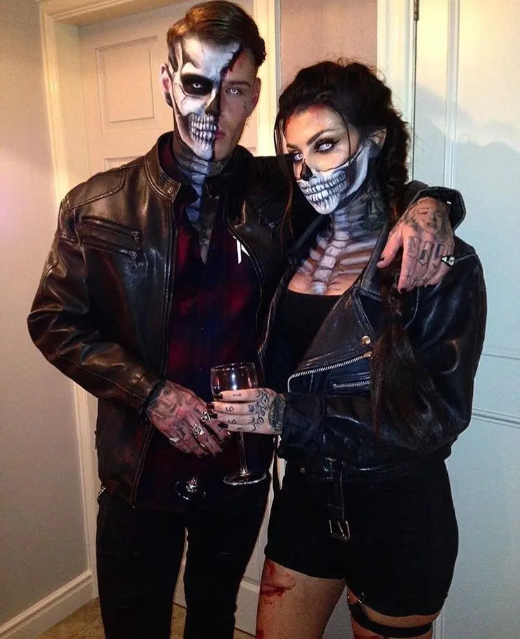 Creative Couple Halloween Costume and Makeup Ideas