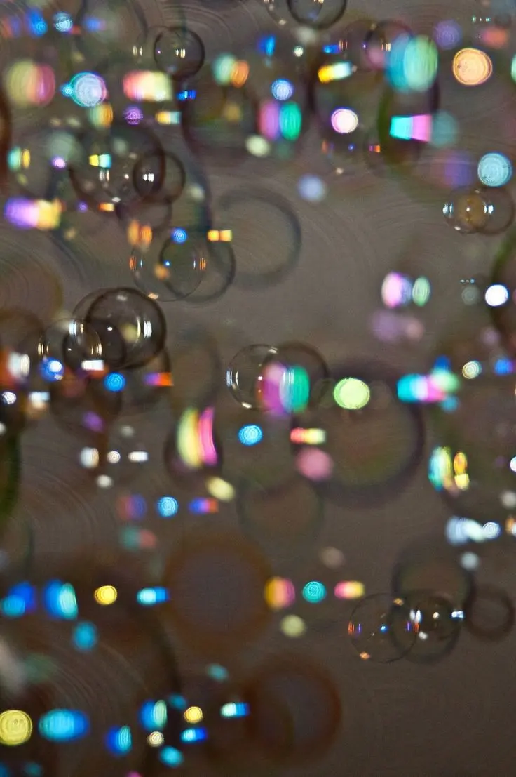 Download Profile Picture of Glowing Colorful Bubbles