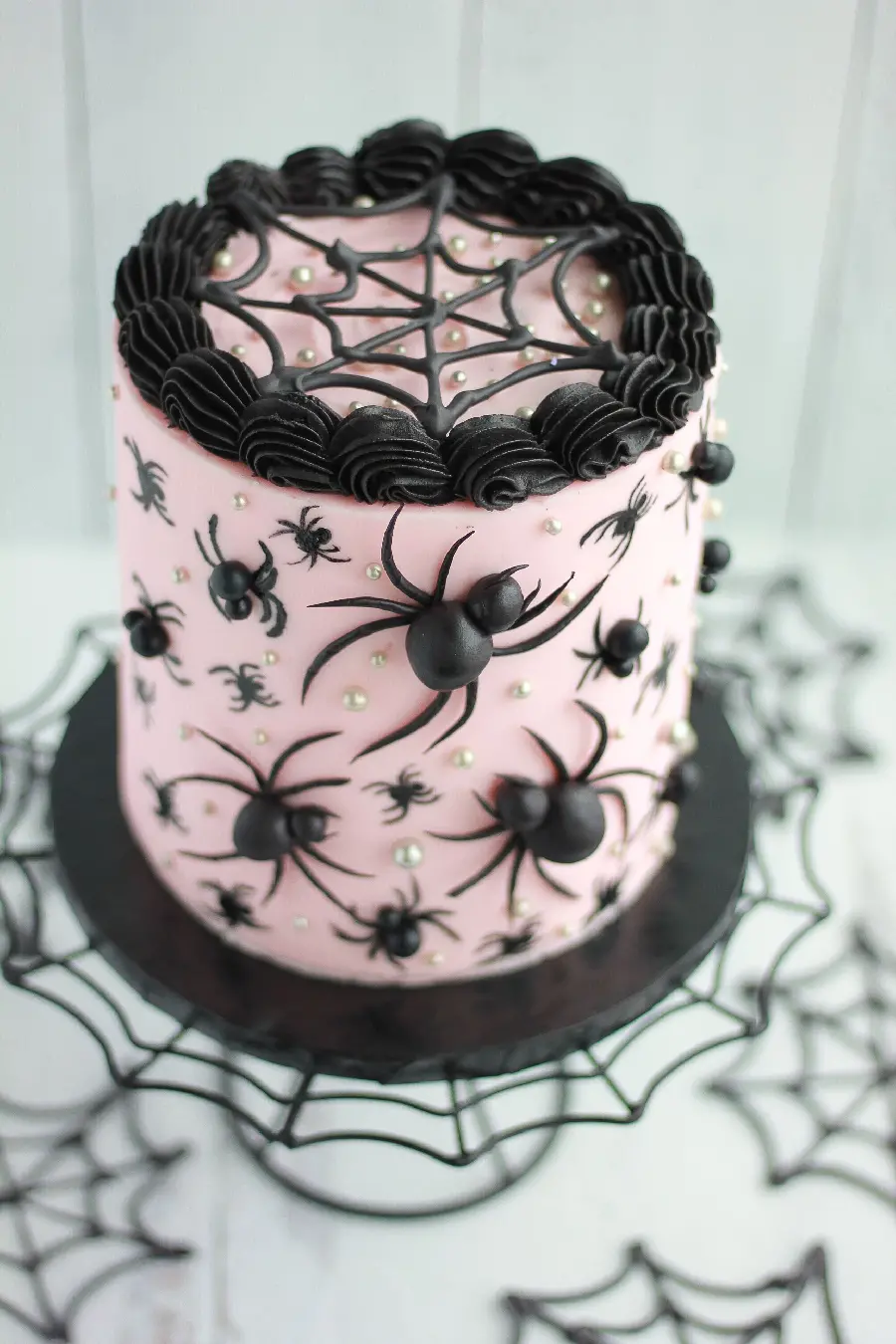 Spider Web Halloween Cake Photo