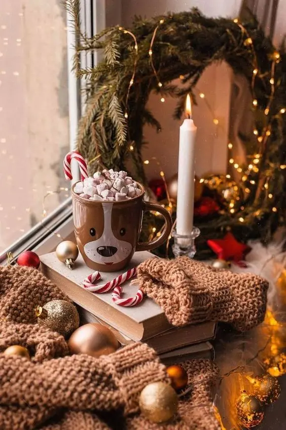 Download Image of Book in Christmas Decor