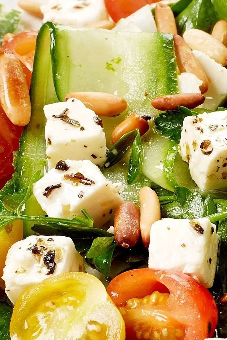Download Wallpapers of Greek Salad with Feta Cheese