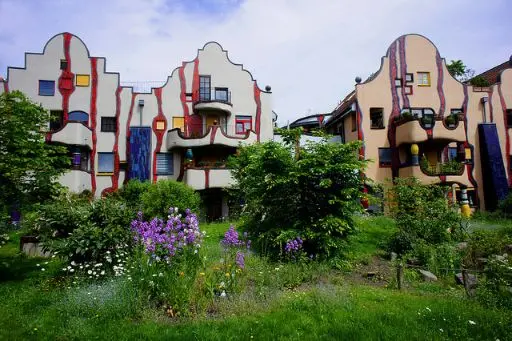 Photos of the Hundertwasser Building in Germany