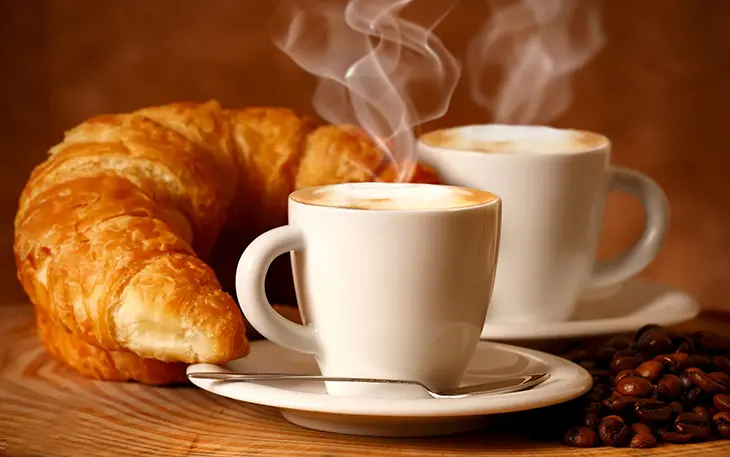 Delicious Croissant Breakfast in France