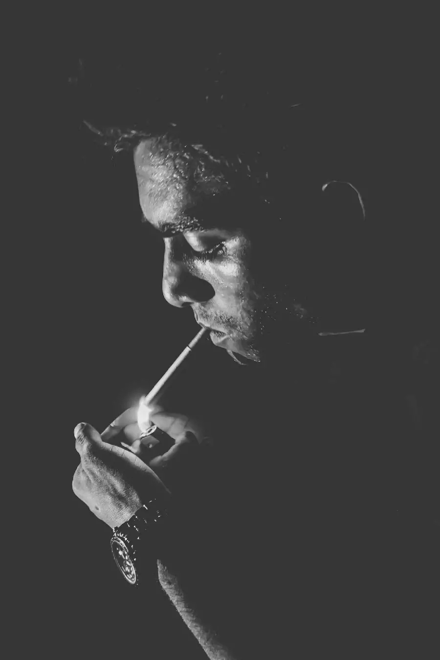Download Boy with Cigarette Profile Wallpaper