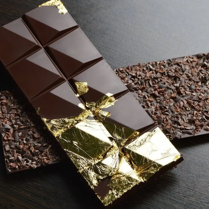 Gold-Coated Chocolate Image