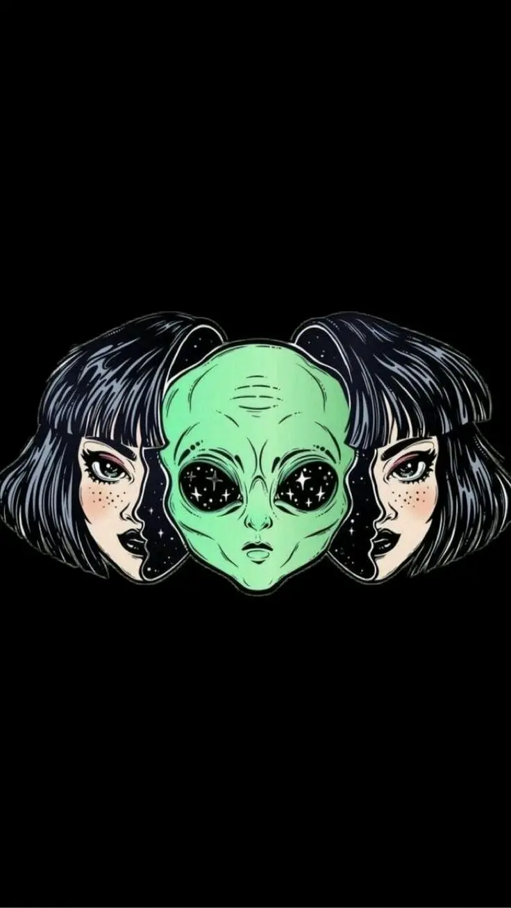 Image of Green Alien in Human Skin