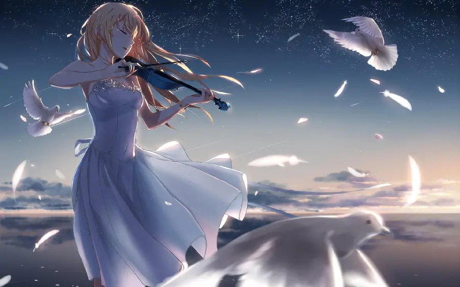 Beautiful Your Lie in April Anime Scene