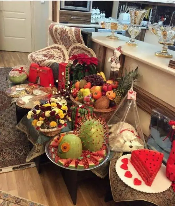 Download Image of Yalda Night Table with Colorful Foods