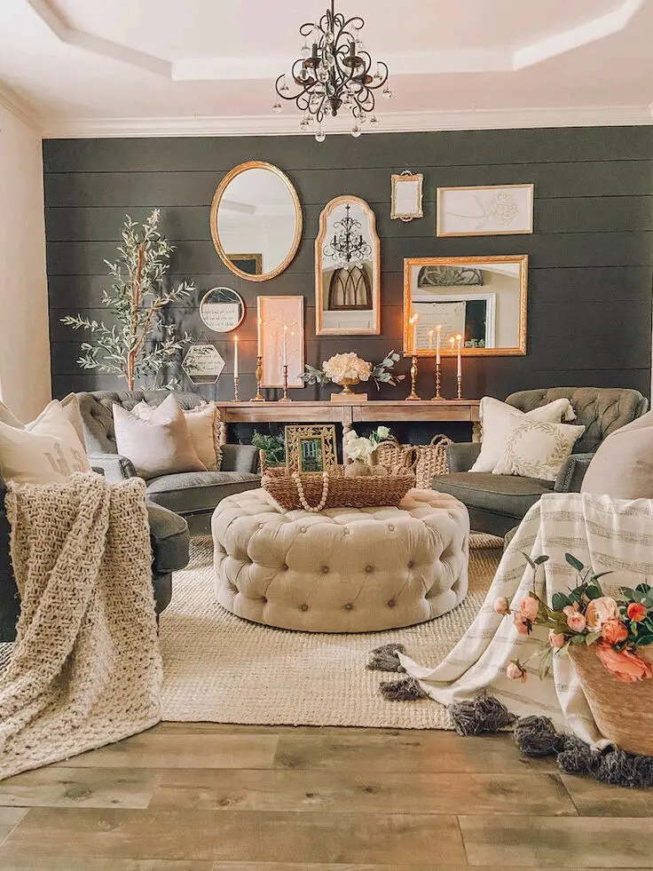 Download Large Mirrors in Living Room Image
