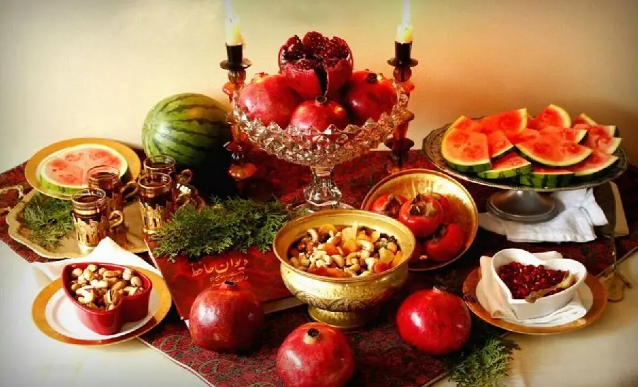 Download Wallpaper of Yalda Night Food Arrangement