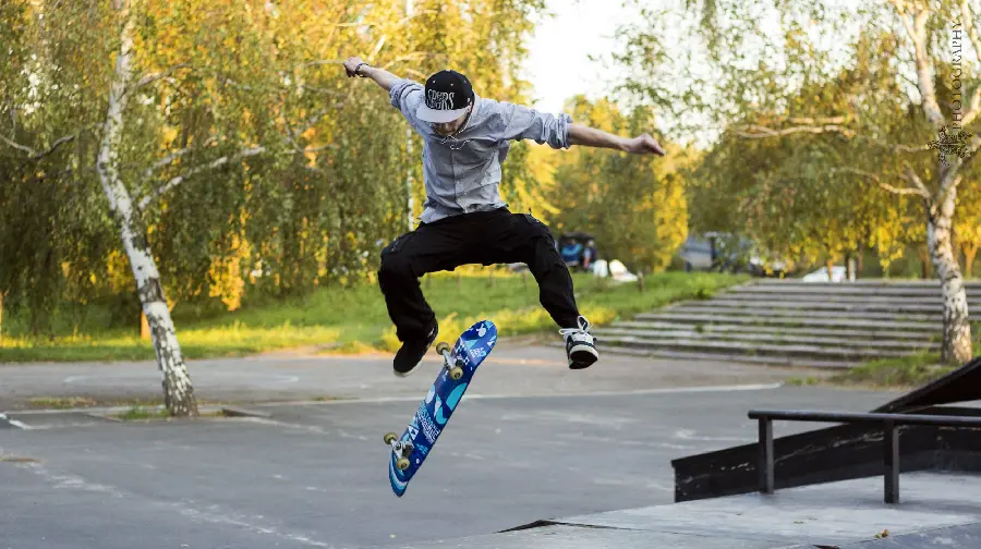Professional Skateboarder in Park