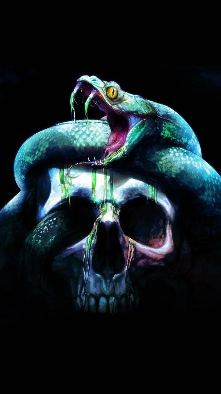 Download Skull and Snake Wallpaper in 4K and HD
