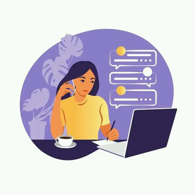 Download Image of Female Employee for PowerPoint