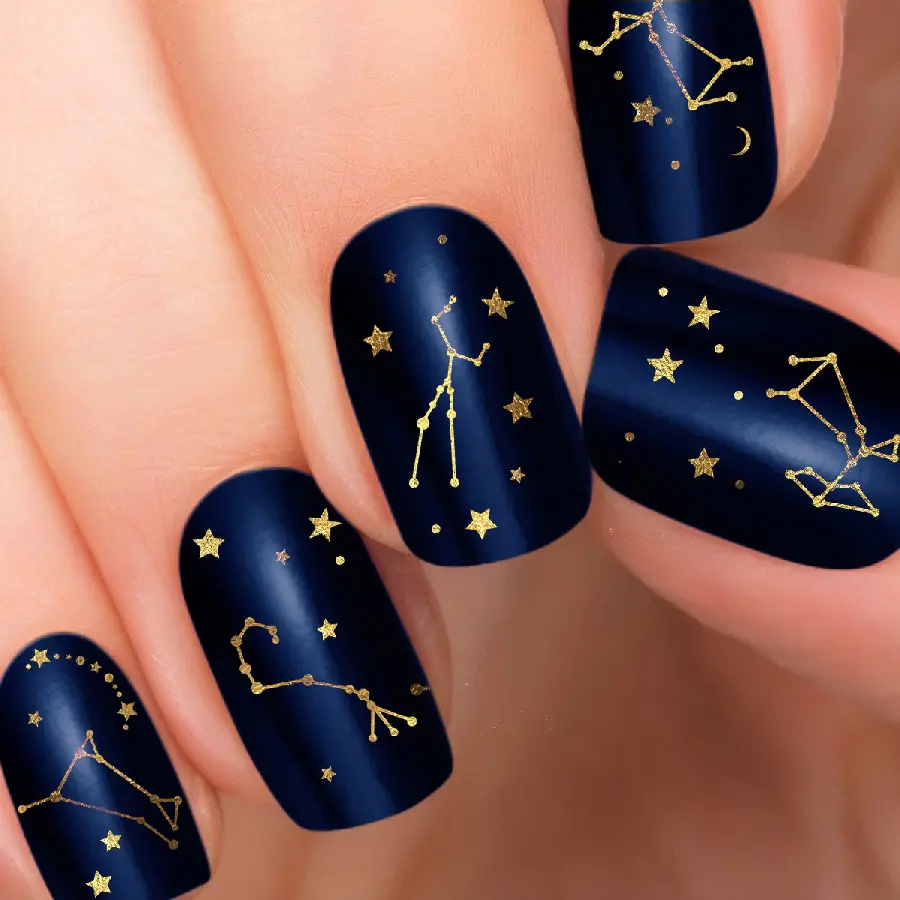Star Constellation Nail Art Design for a Celestial Look